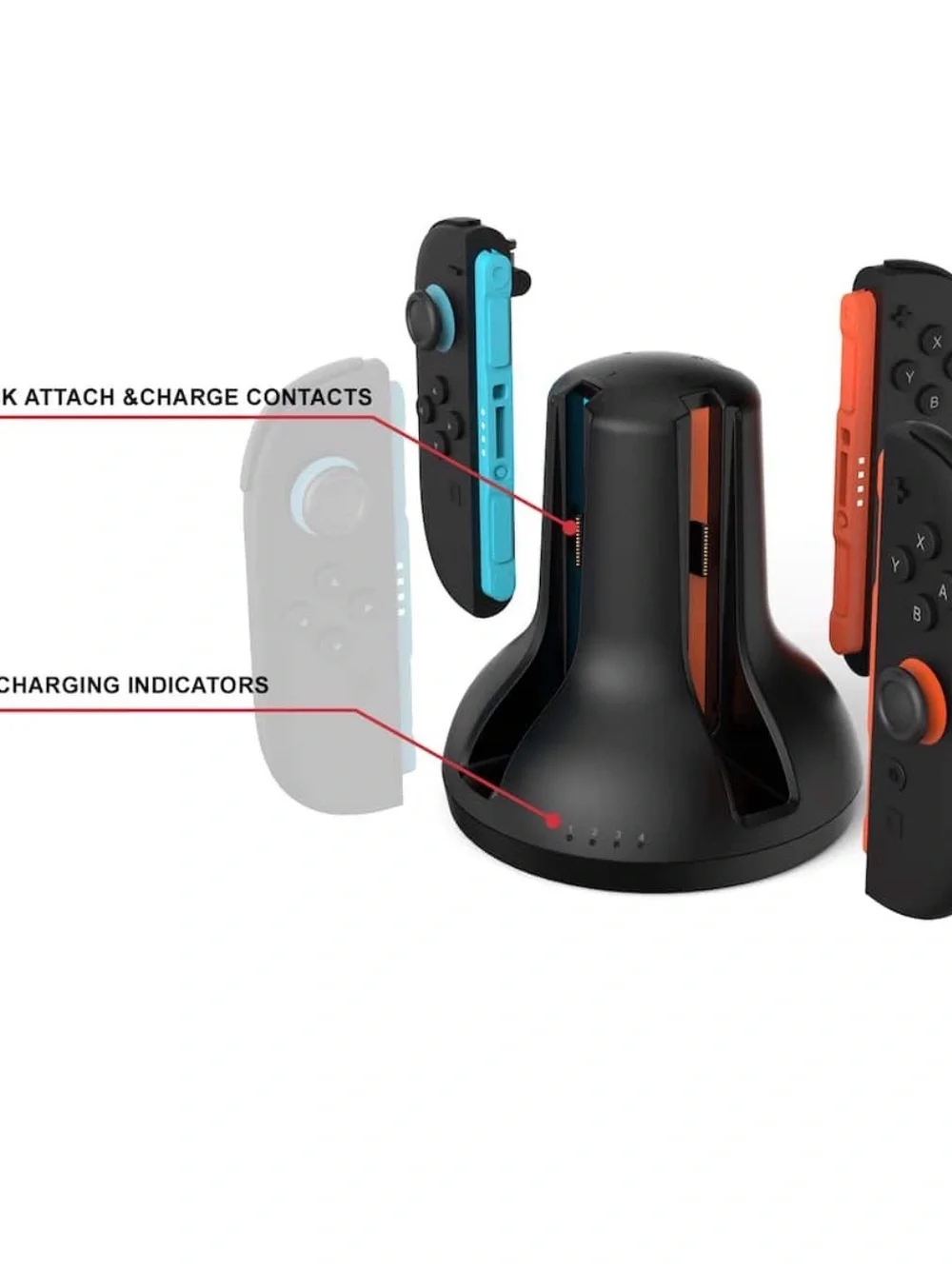 NEXT Quad Charge Station for Nintendo Switch 2 Joy-Con 2 Controllers NX-NS2JQC
